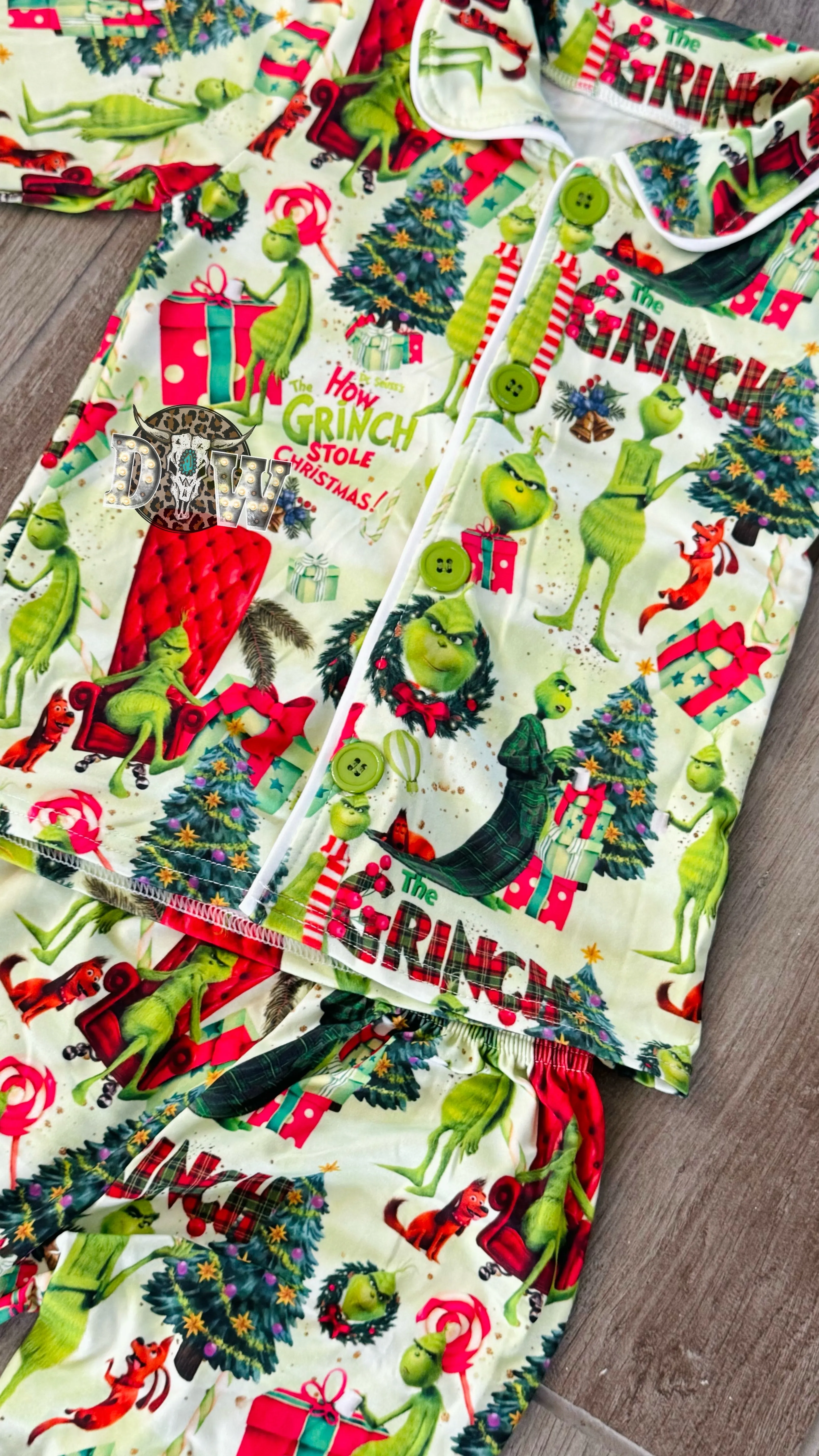 Grinch Christmas Pajama Set