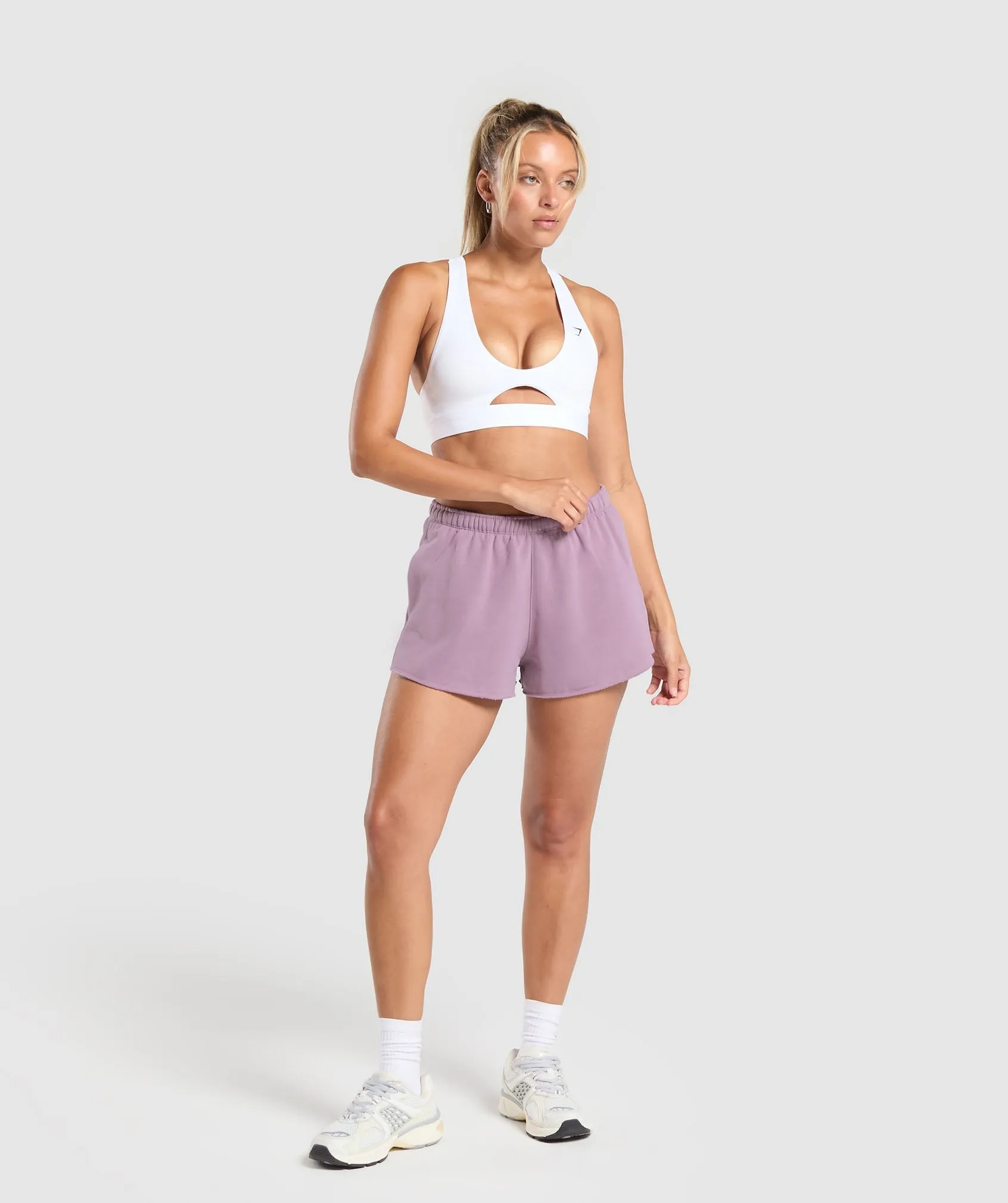 Gymshark Fleece Shorts - Soft Purple