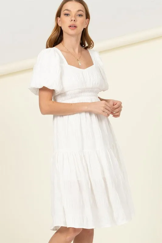 HYFVE Find Me Again Tiered Midi Dress