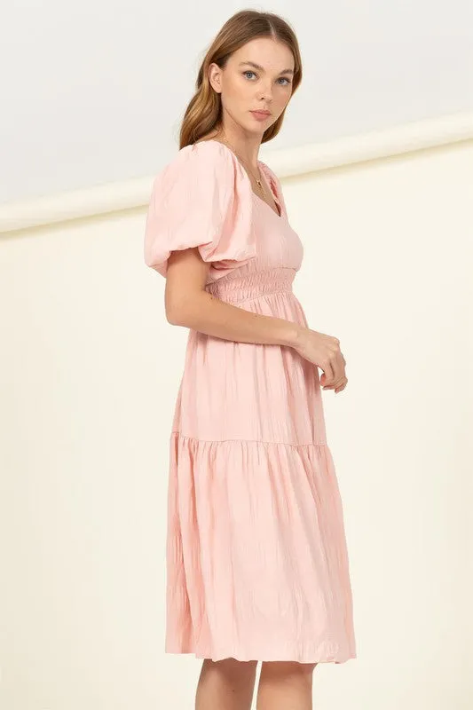 HYFVE Find Me Again Tiered Midi Dress
