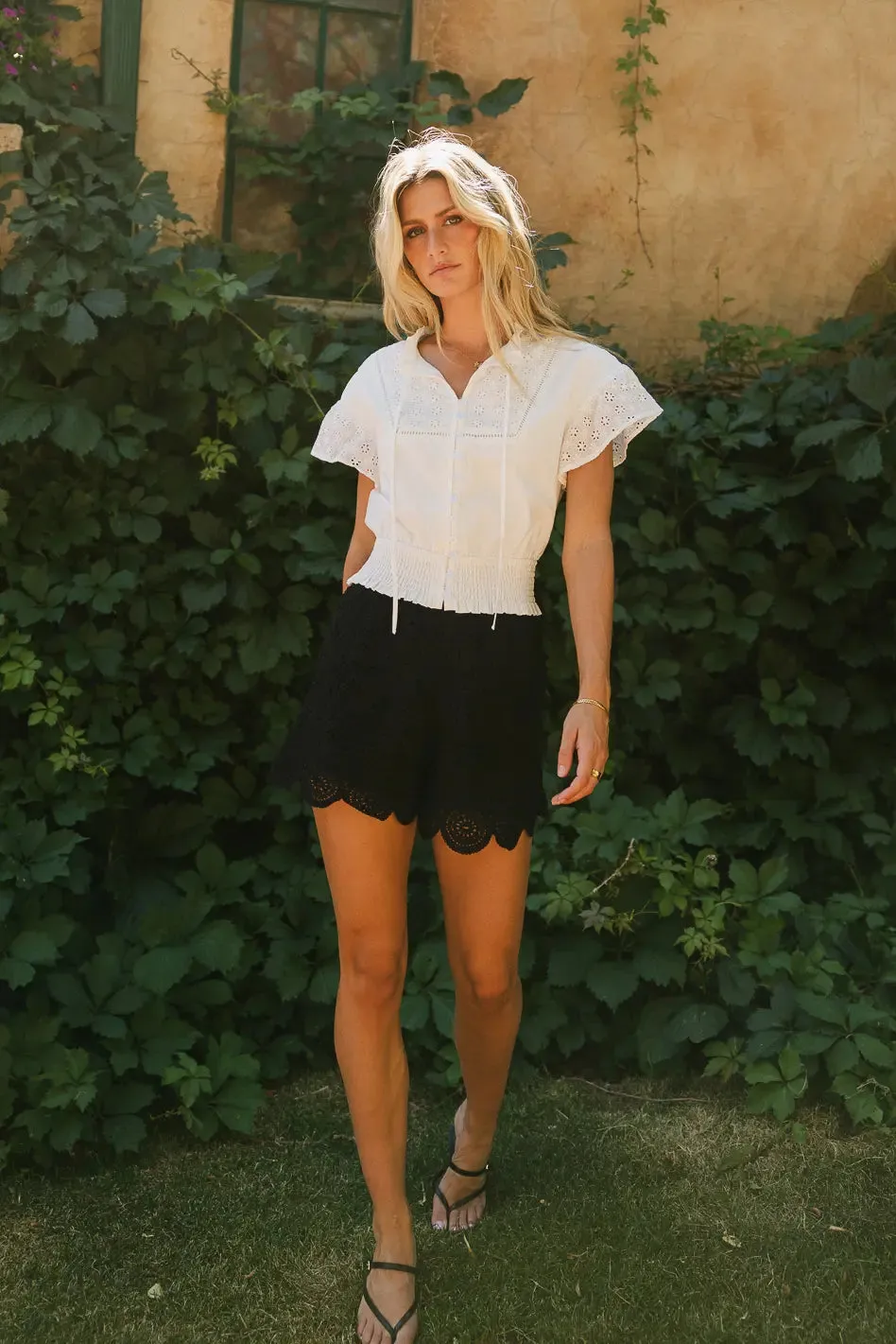 Ketsy Crocheted Shorts in Black