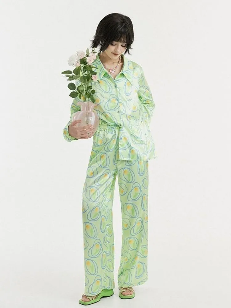 Light green tulip pajamas【s0000003089】