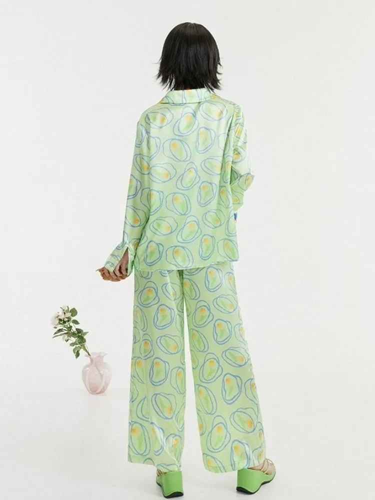 Light green tulip pajamas【s0000003089】