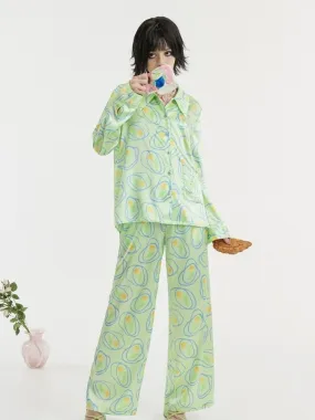 Light green tulip pajamas【s0000003089】