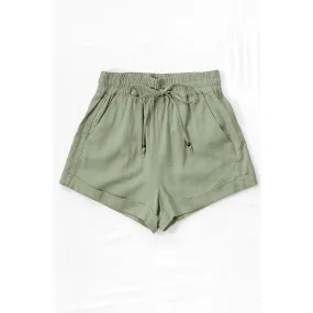 Linen Tie Waistband Shorts