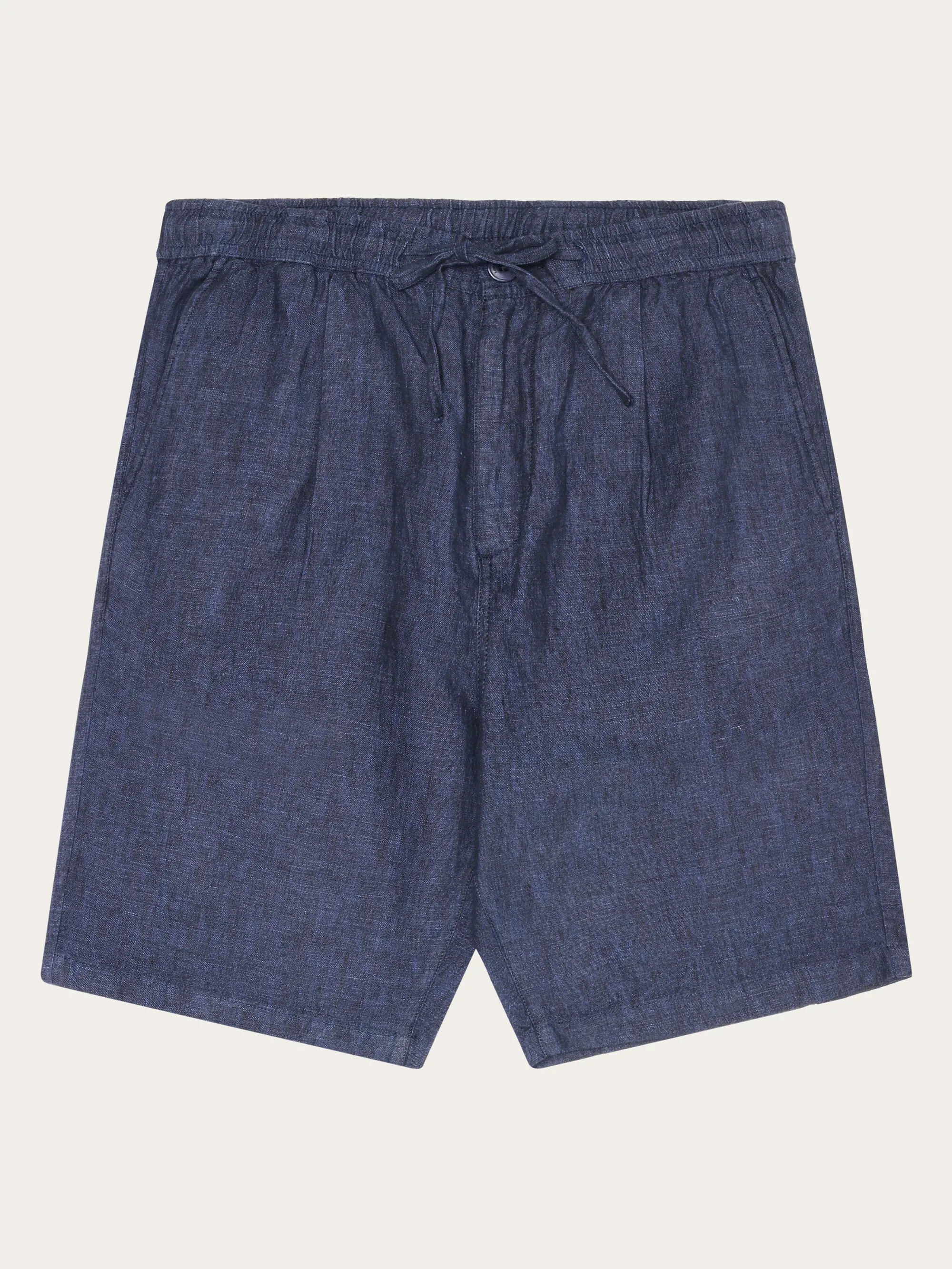 Loose Linen shorts - Yarndyed - Total Eclipse