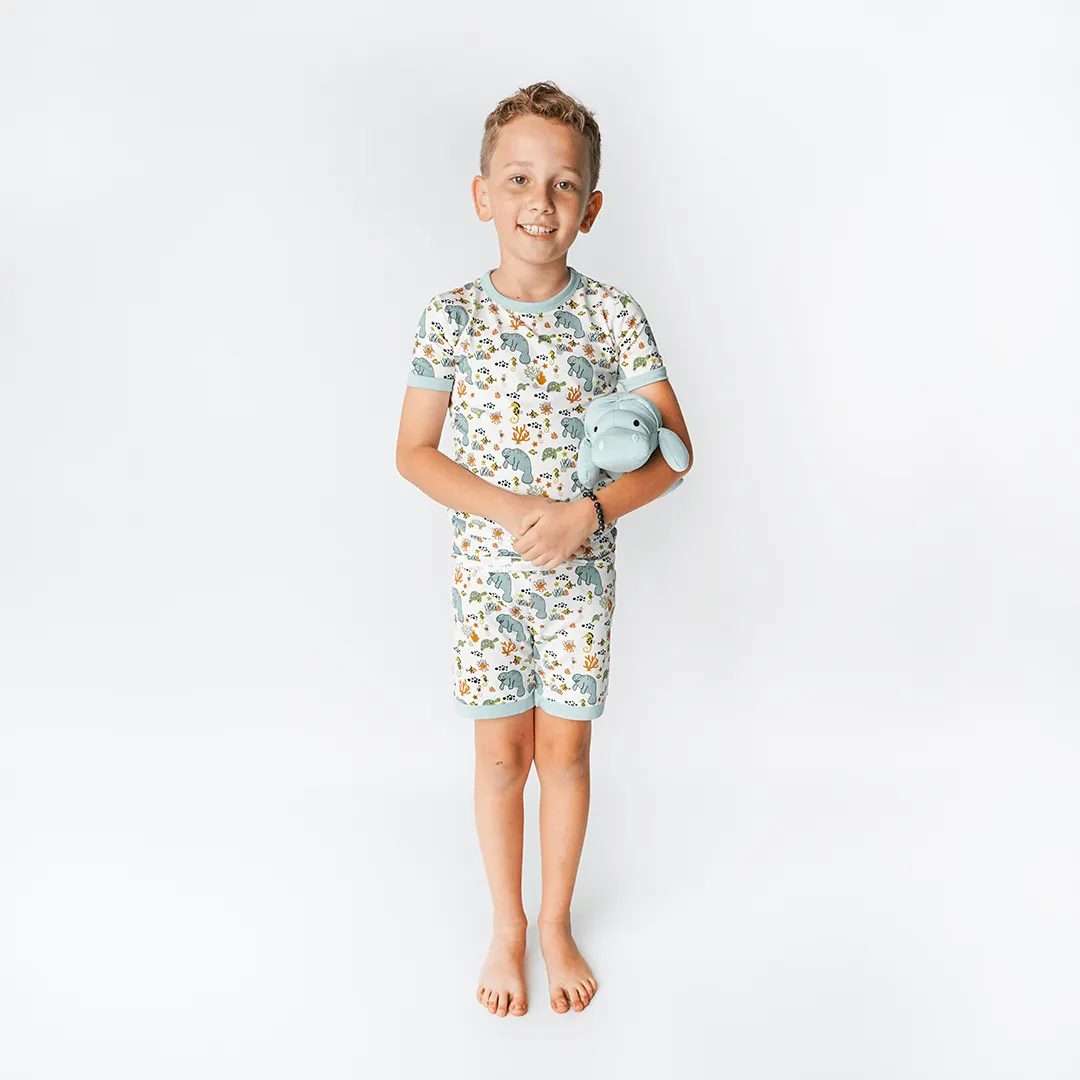Manatee Bamboo Kids Pajama Set (Shorts)