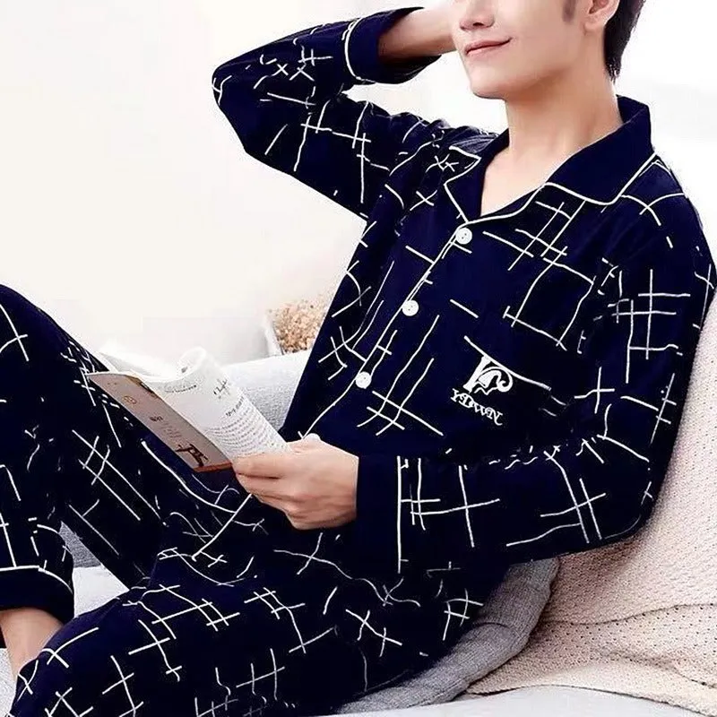 Men's All-Cotton Pajama Set