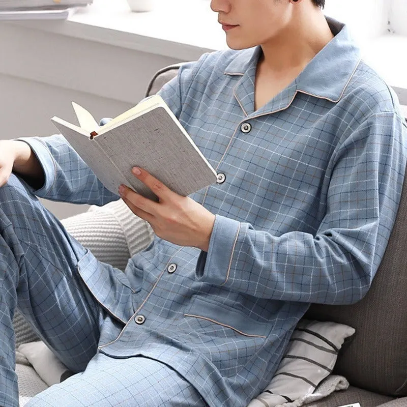 Men's All-Cotton Pajama Set