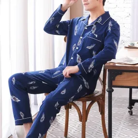 Men's All-Cotton Pajama Set