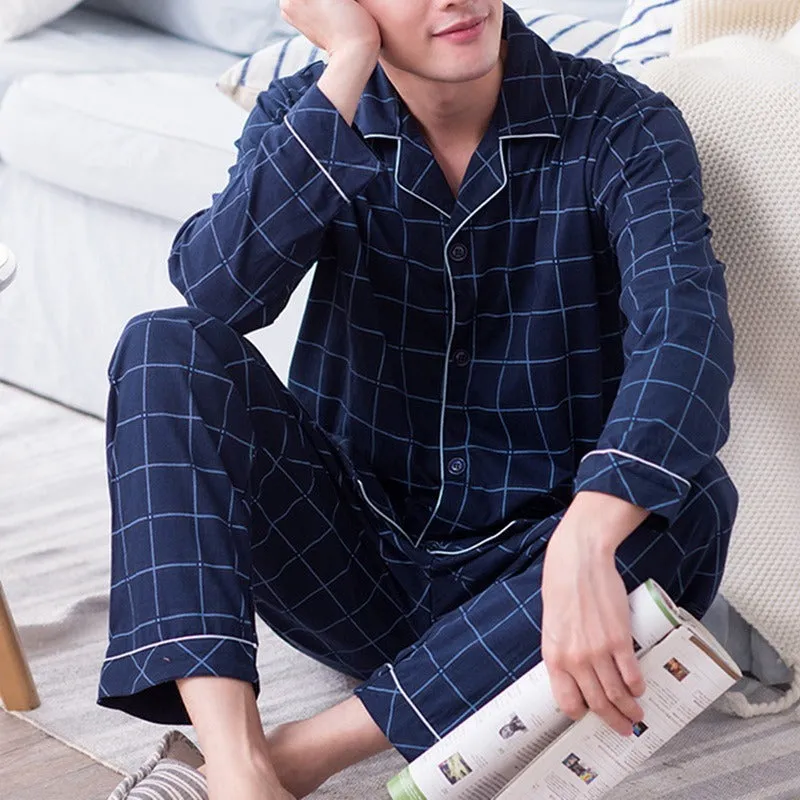 Men's All-Cotton Pajama Set