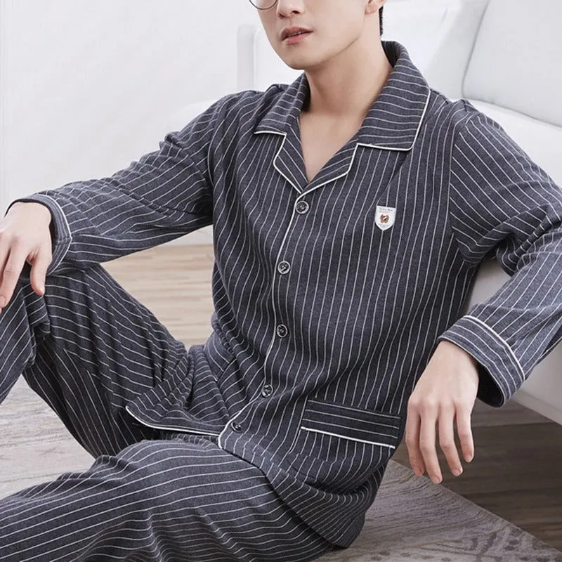 Men's All-Cotton Pajama Set