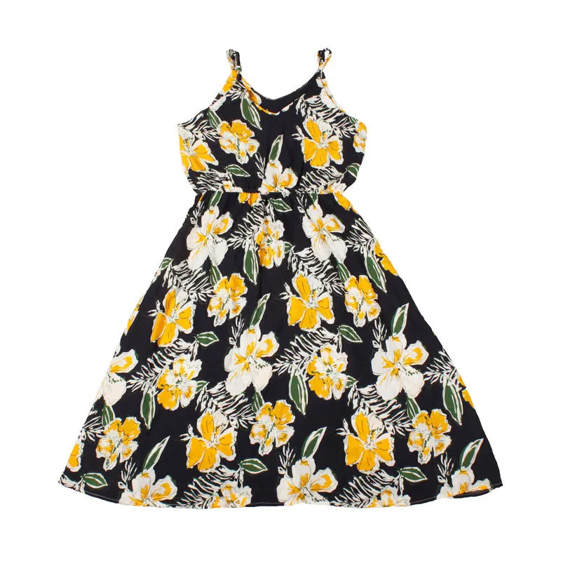 Men's And Women's Hawaiian Shirt Dress Flower Print