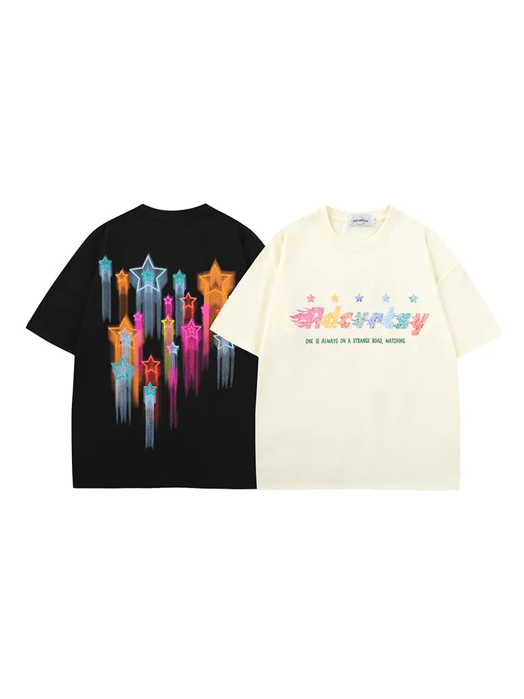 Men'S Stars Loose T-Shirts