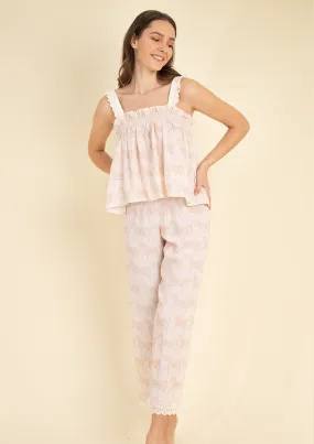 Moonlight Pajama Set  | Blossomare Print | Neutral | Sample