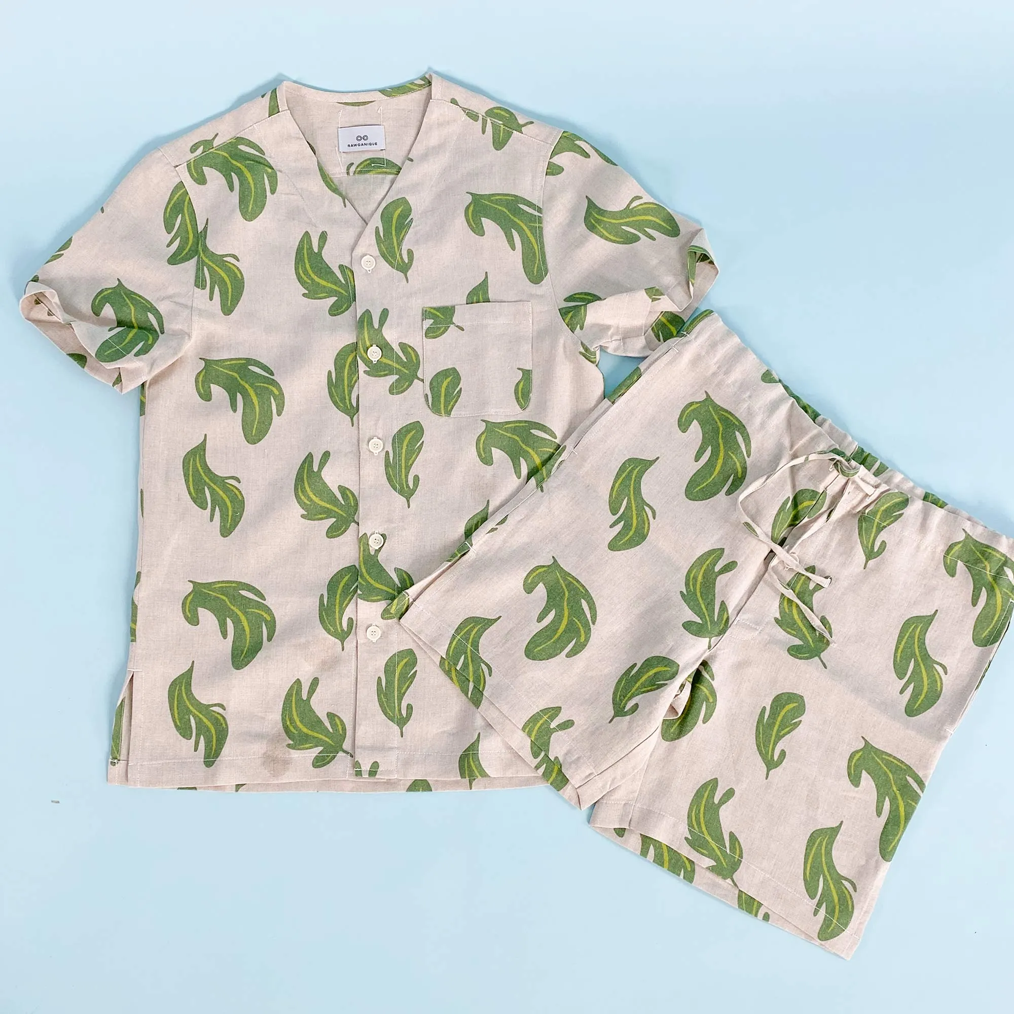 NASHVILLE 100% Organic Hemp Pajamas PJ Set (short-sleeves / shorts)