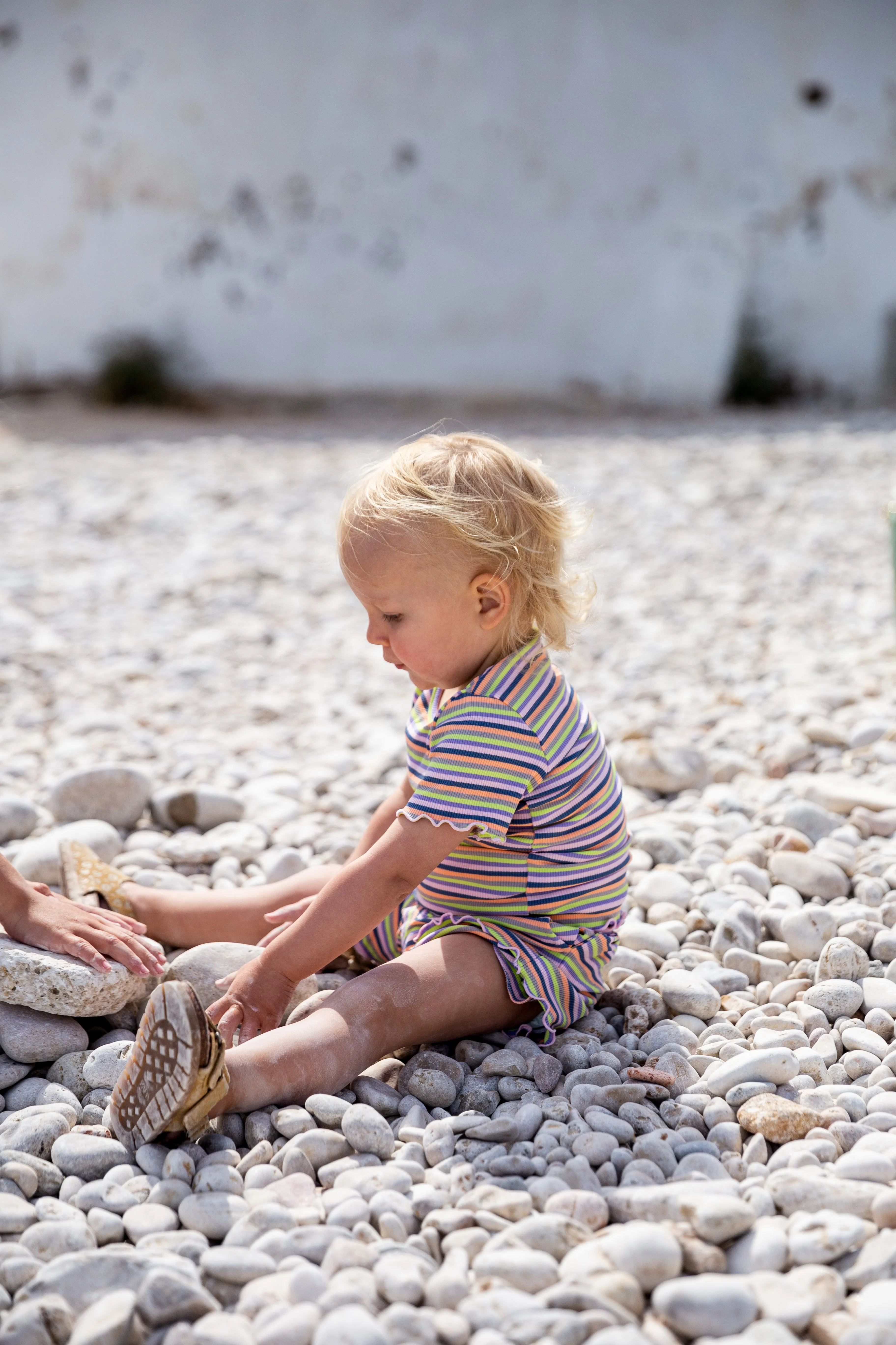 NATALIA-SHORTS-KIDS - MULTI GREY STRIPE