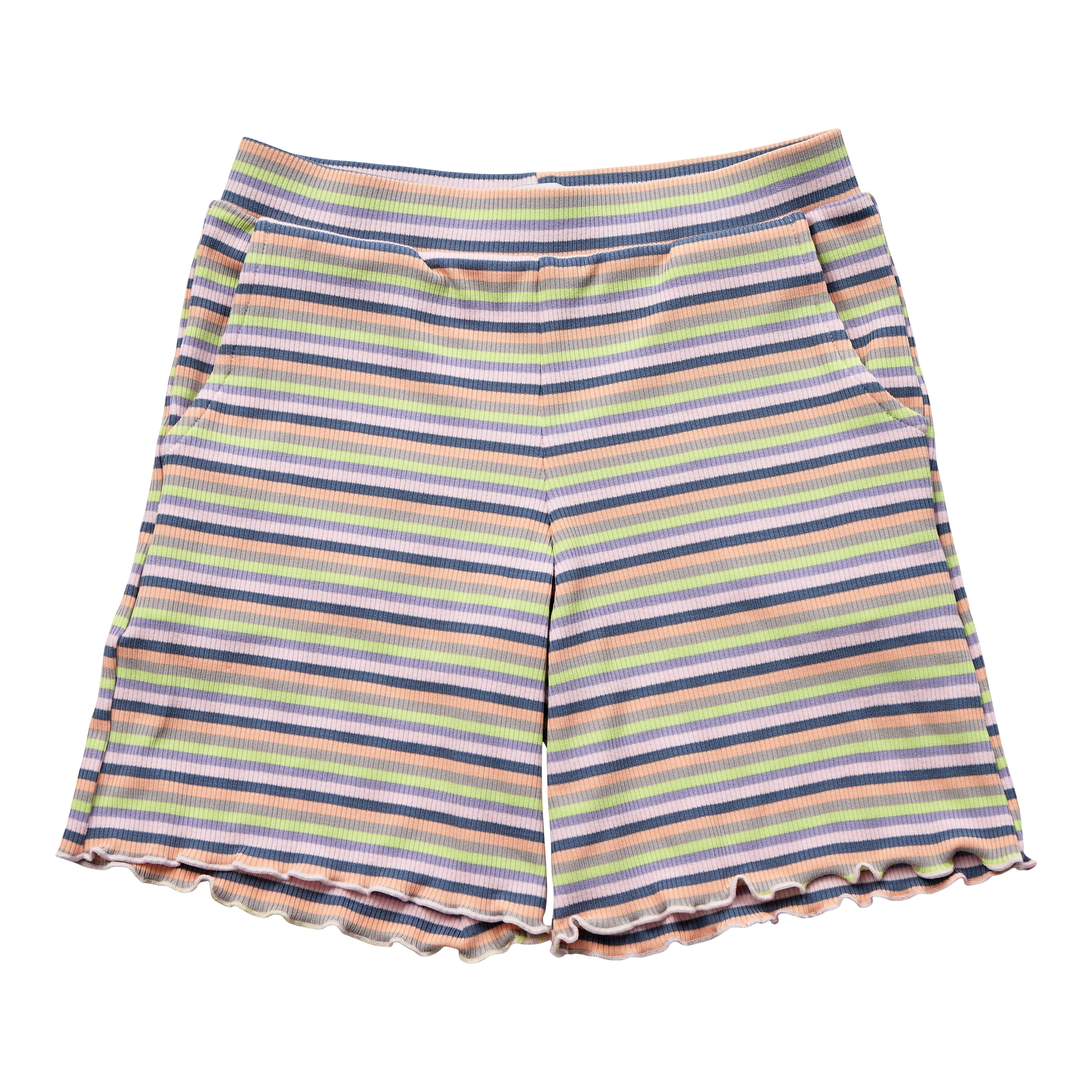 NATALIA-SHORTS-KIDS - MULTI GREY STRIPE