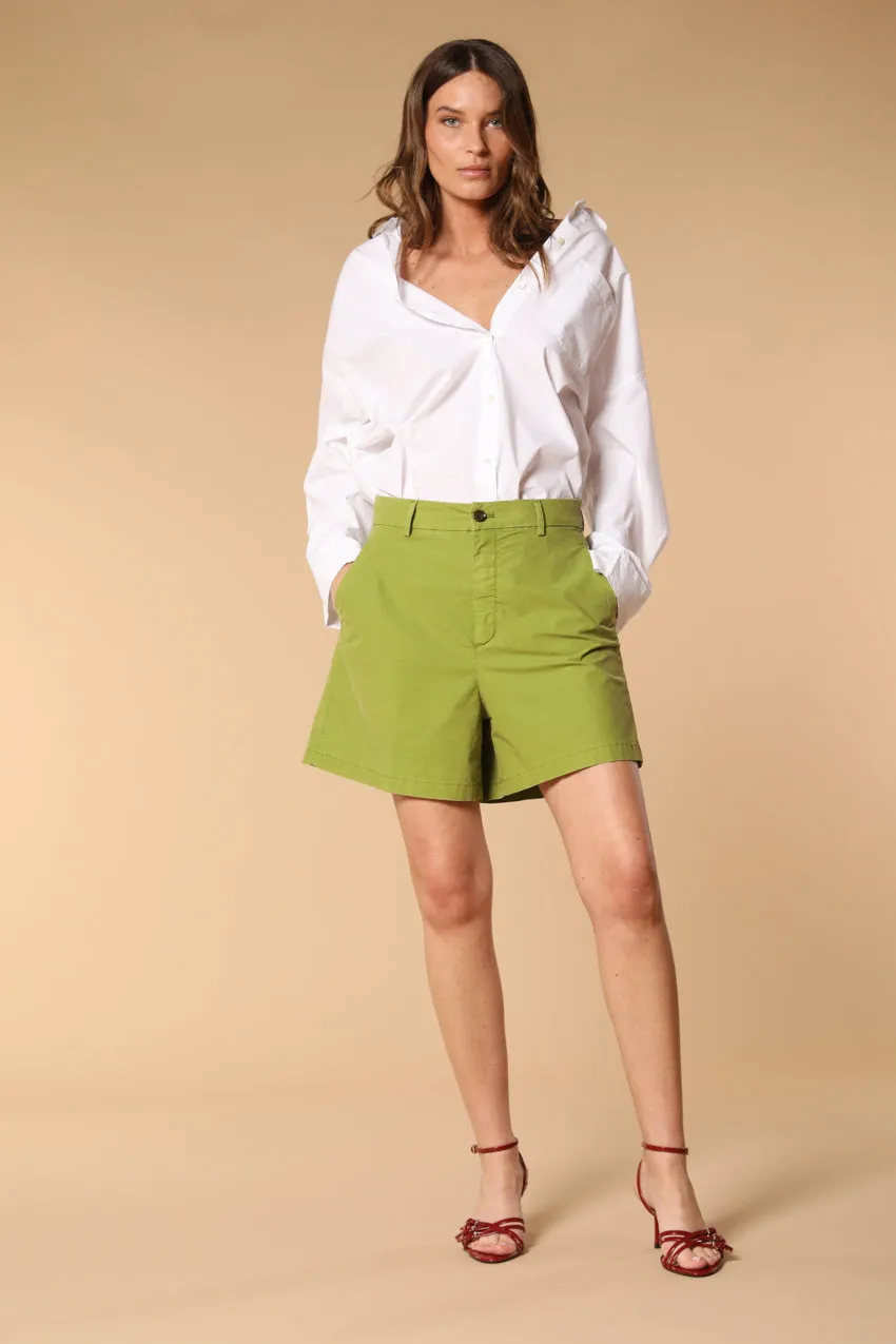 New York Cozy bermuda chino femme en toile parachute en mélange lyocell et coton coupe Relaxed