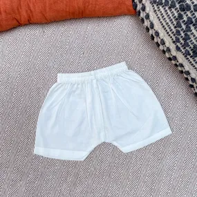 Organic Cotton White Shorts