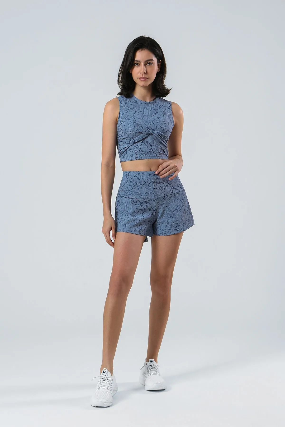 Ribbed Tank Top and Shorts Athleisure Set
