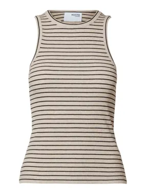Selected Femme / Damen-Tops / SLFANNA O-NECK STRIPED TANK TOP NOO