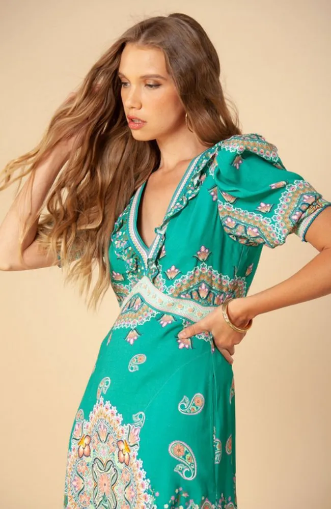 Short Sleeve Maxi Dress Teal