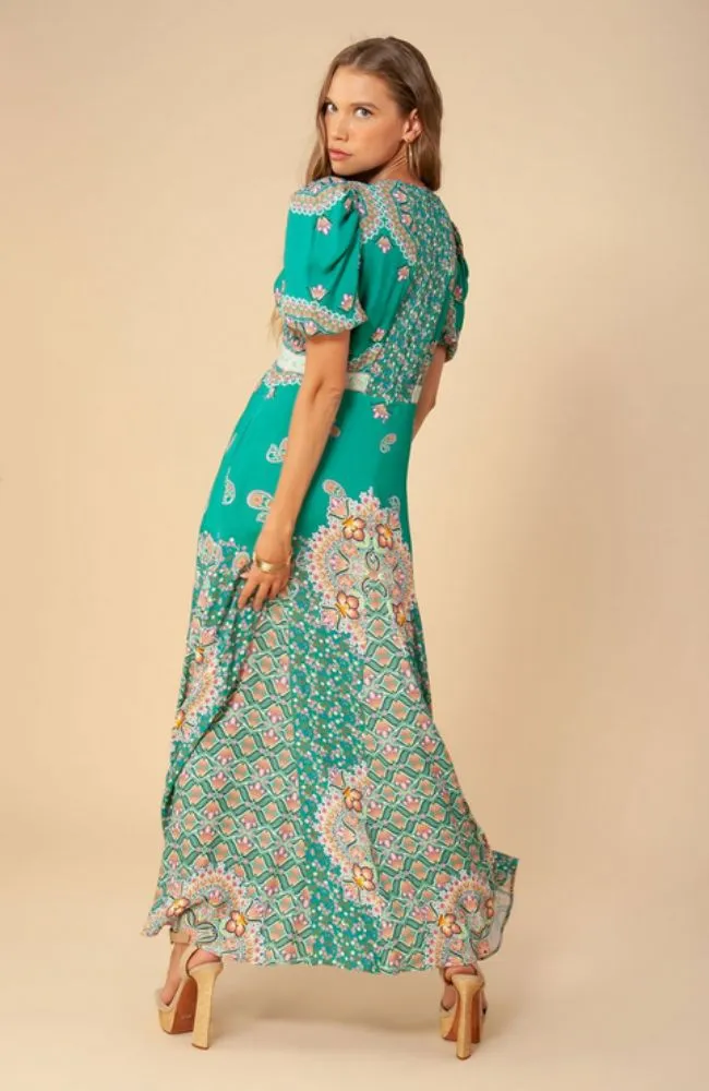 Short Sleeve Maxi Dress Teal