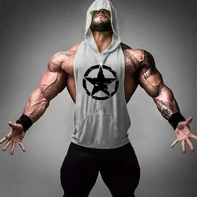 Star Workout Sleeveless Hoodie