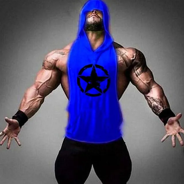 Star Workout Sleeveless Hoodie