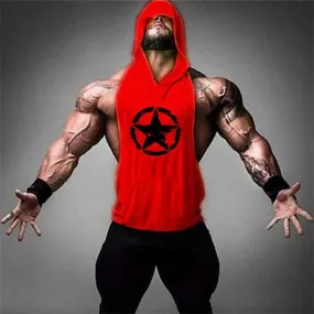 Star Workout Sleeveless Hoodie