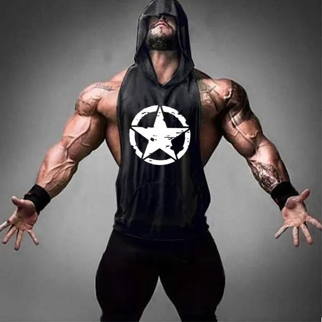 Star Workout Sleeveless Hoodie
