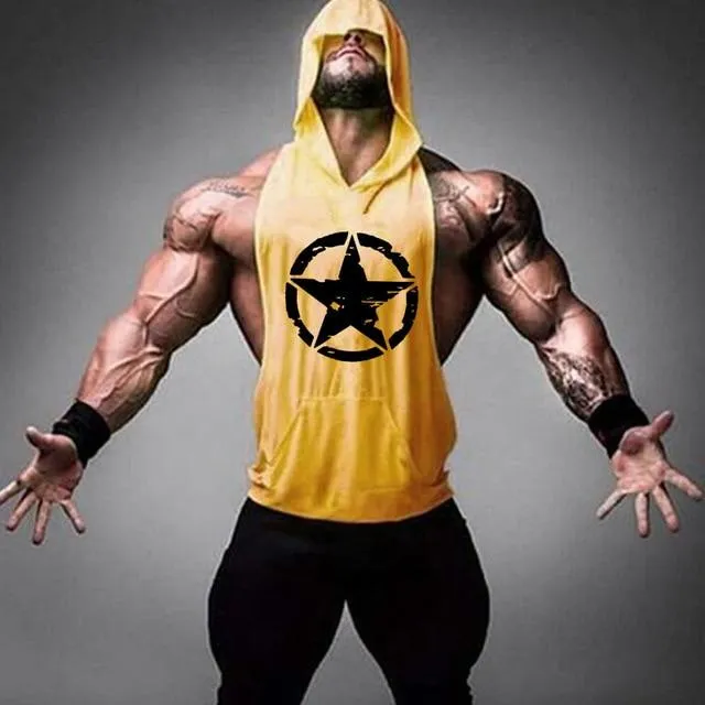 Star Workout Sleeveless Hoodie