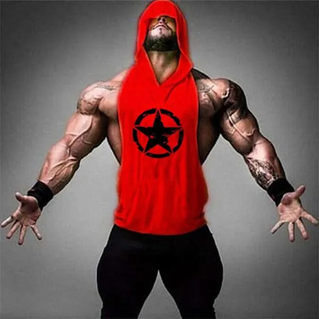 Star Workout Sleeveless Hoodie