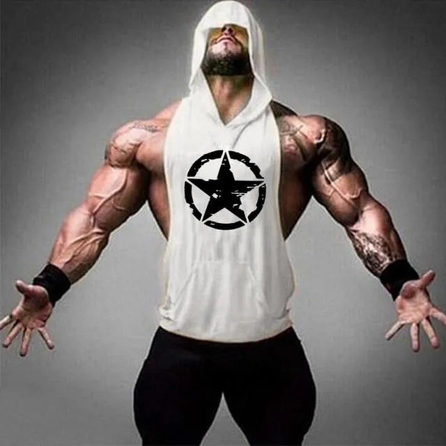 Star Workout Sleeveless Hoodie