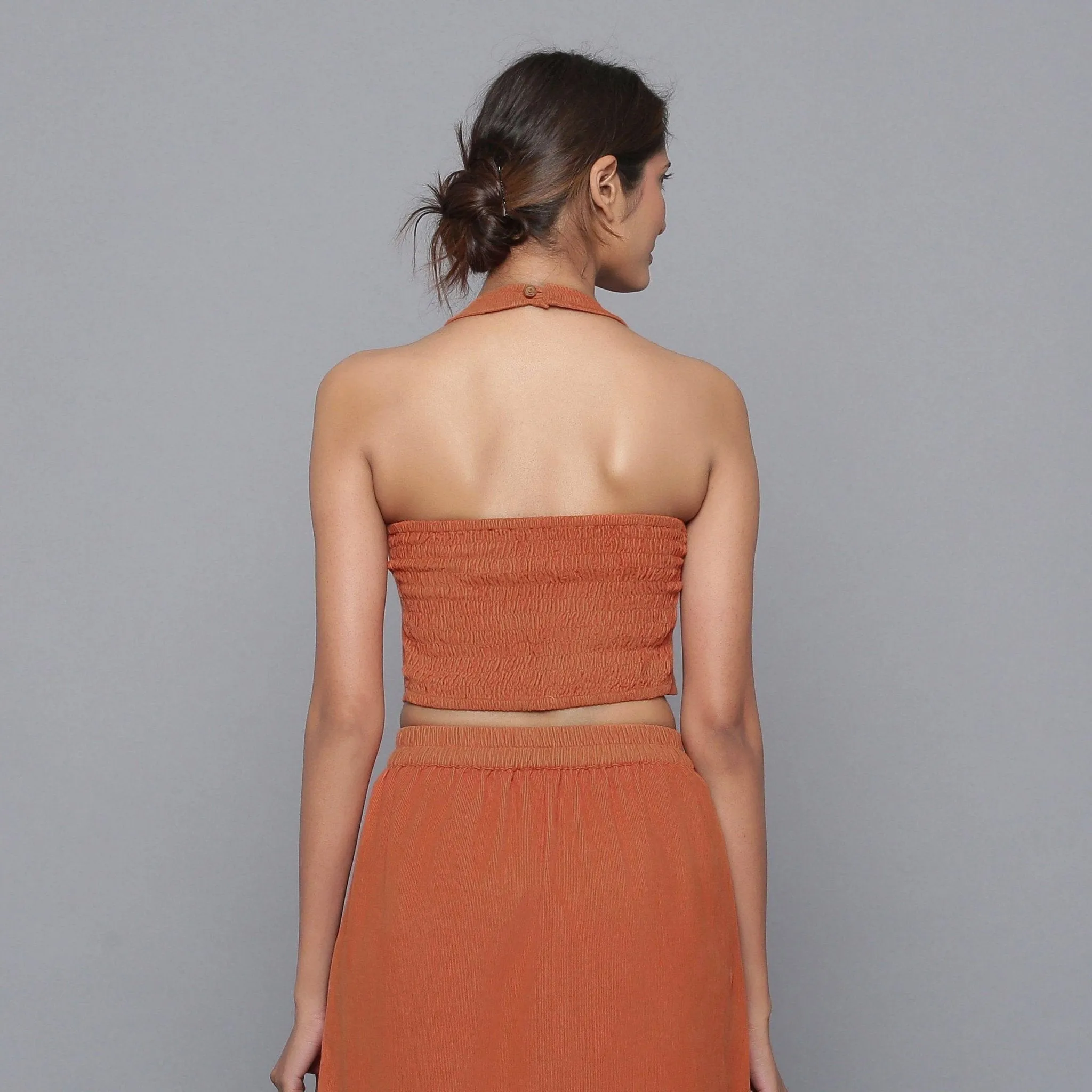 Sunset Rust Warm Cotton Corduroy Tank Top
