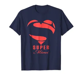 Super Mimi Superhero T Shirt Gift Mother Father Day