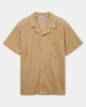 Terry Short Sleeve Shirt Caramel