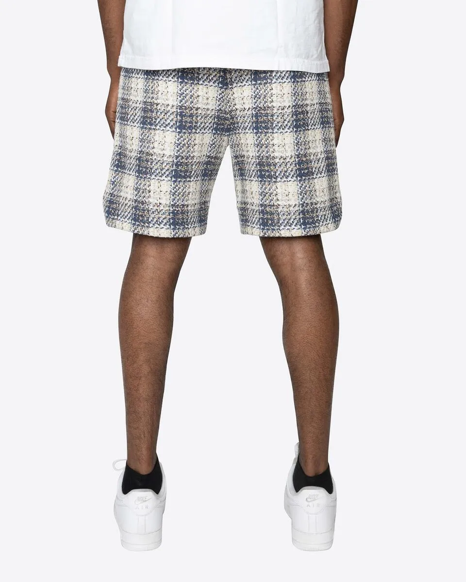 Tweed Trucker Shorts - Blue