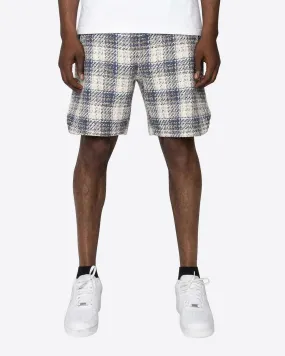 Tweed Trucker Shorts - Blue