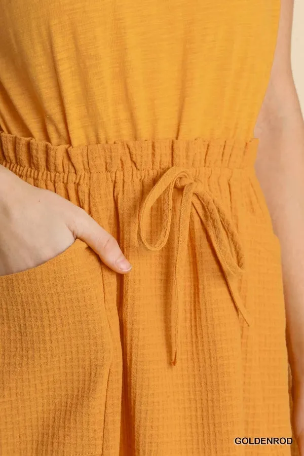 Twofer High Low Midi Waist Tie Pockets Dress