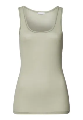 Ultralight Round Neck Cotton Tank Top | Crystal Green 71821-2732