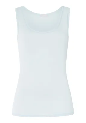 Ultralight Round Neck Cotton Tank Top | Whispering Blue 71821-2503