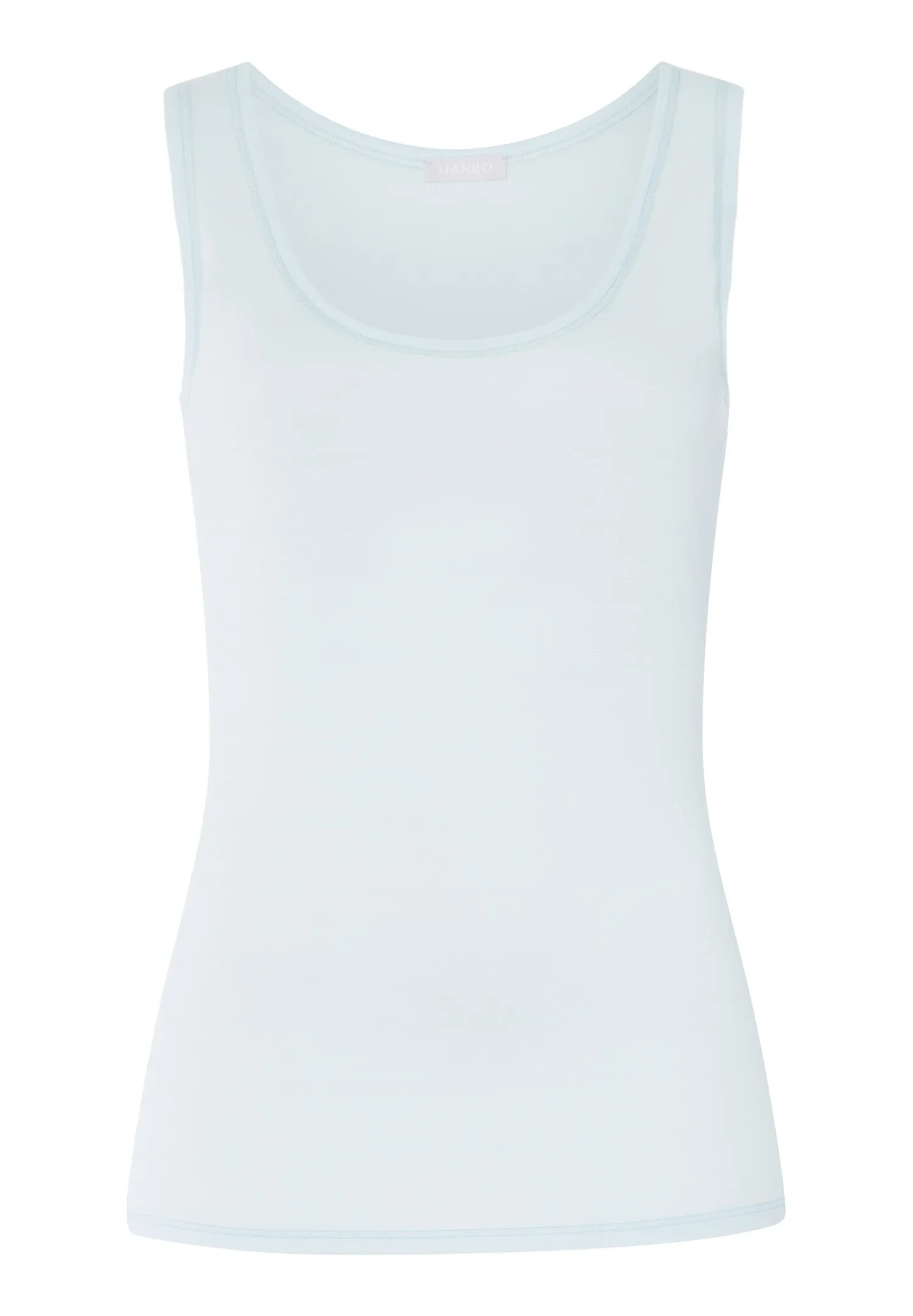 Ultralight Round Neck Cotton Tank Top | Whispering Blue 71821-2503