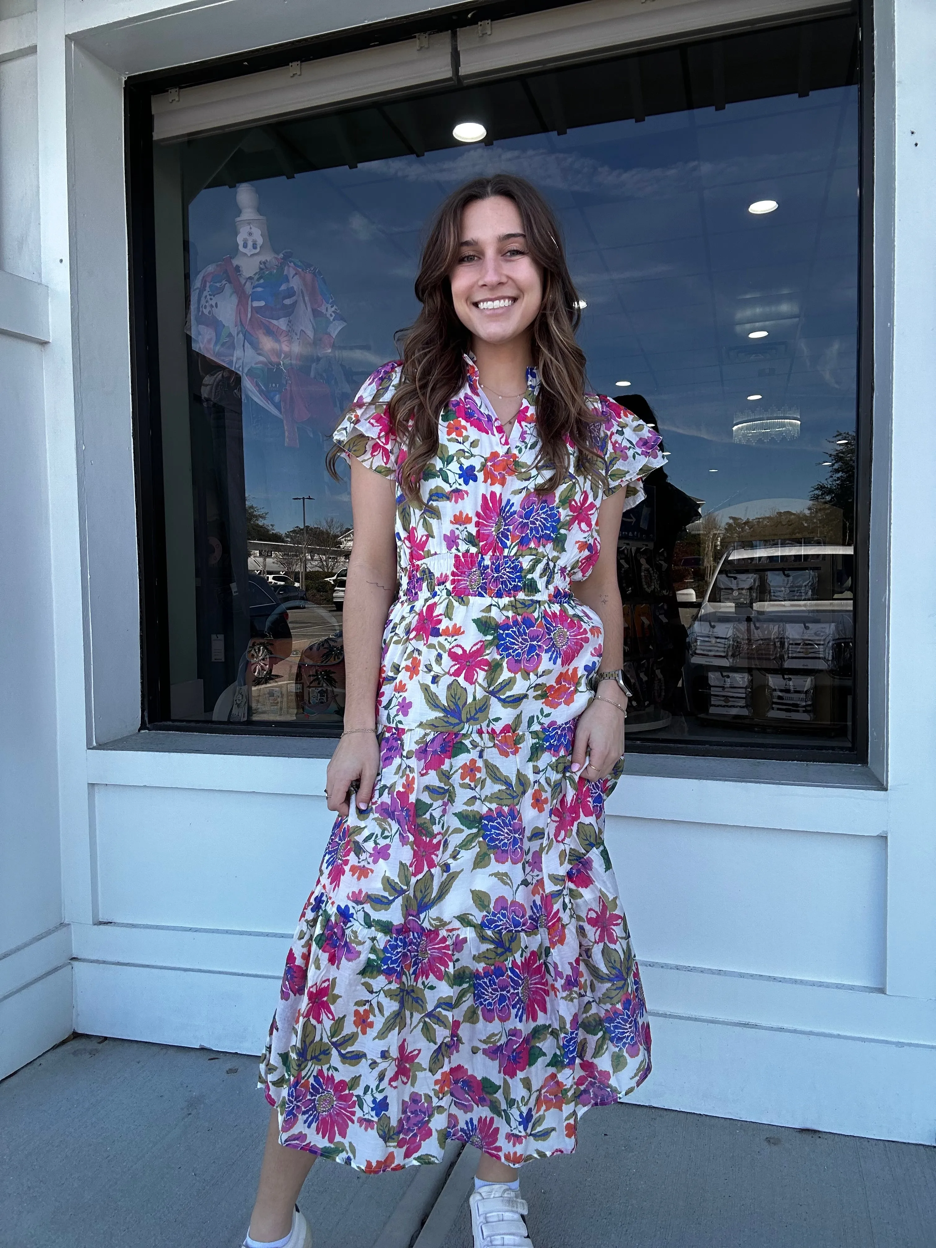 Umgee Floral Frenzy Dress