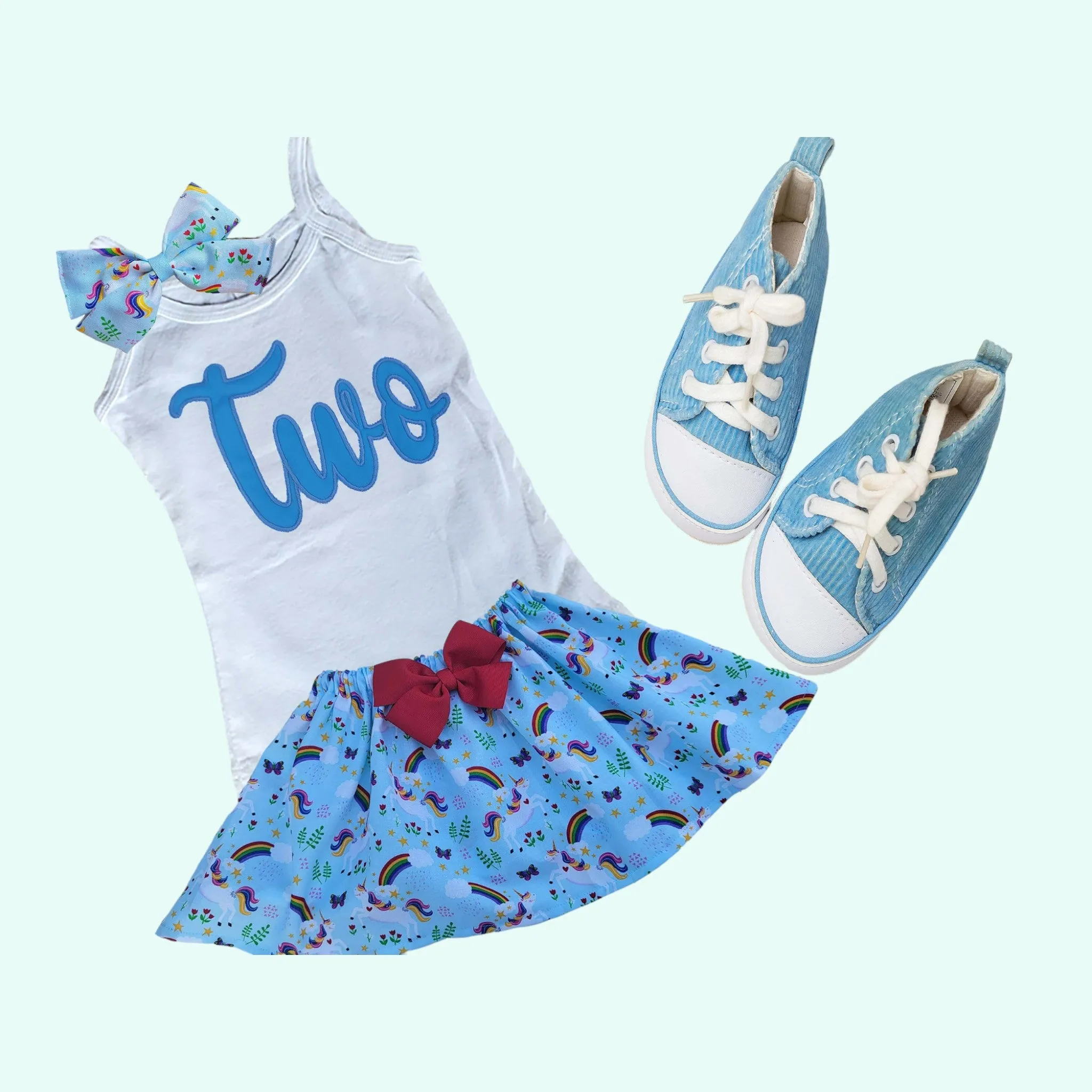 Unicorn birthday outfit | Girls tank top outfit | Second Birthday outfit | Girls Age outfit | First Birthday | Clothes set