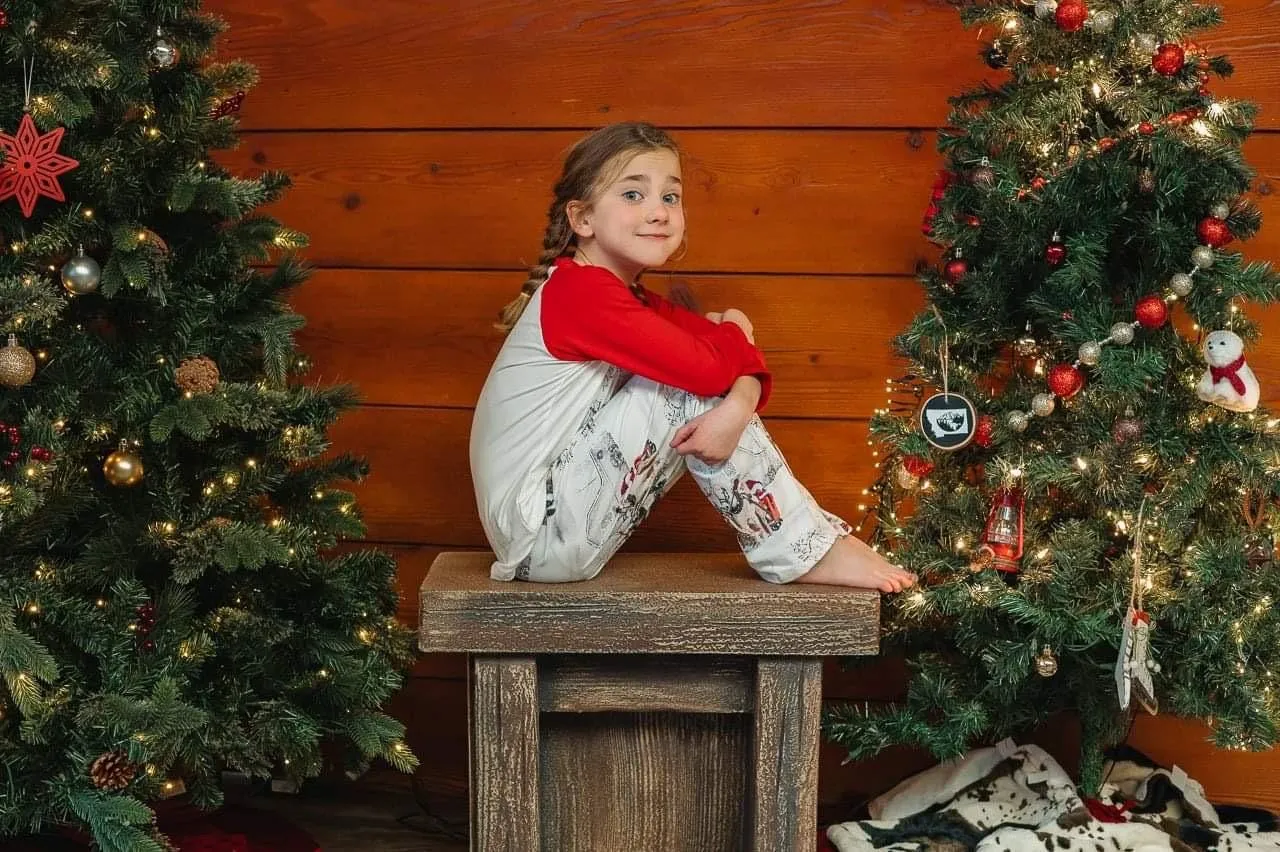 White Christmas Pajamas, Christmas Horse Drawn Sleigh Ride Family Pajamas