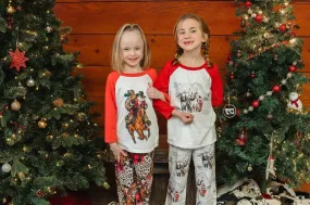 White Christmas Pajamas, Christmas Horse Drawn Sleigh Ride Family Pajamas