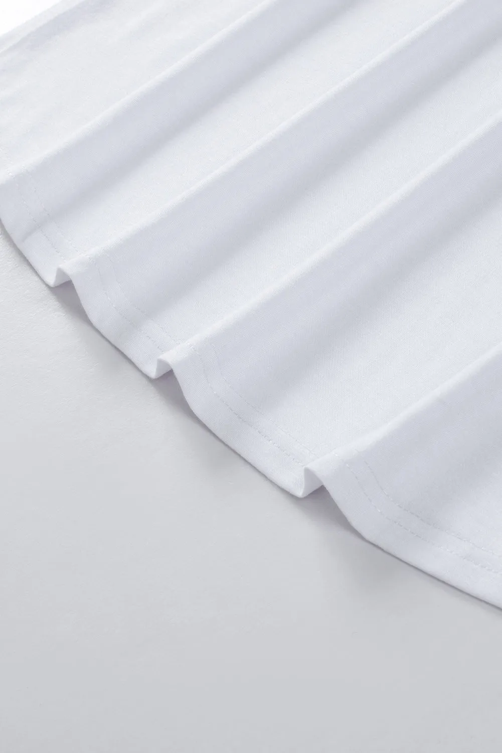 White Crew Neck Tank Top