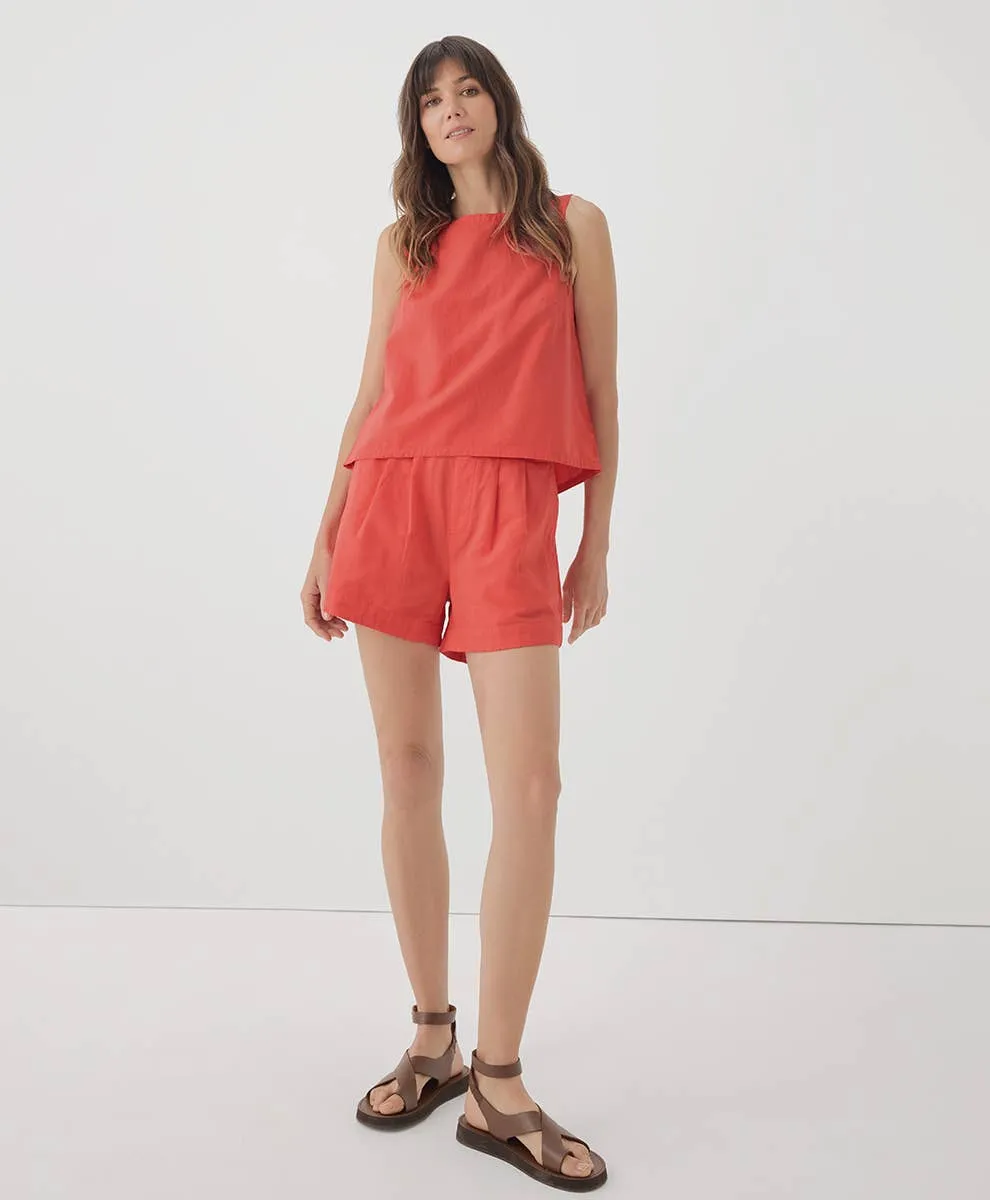 Women's Canopy Linen Blend Tulip Back Tank